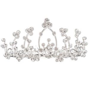 New Silver & Rhinestone Mini Tiara